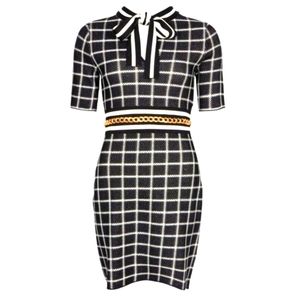 Karen Millen Pussybow Chain Dress